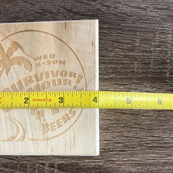 Man Crates Wooden Coasters Set of 4 - Picture 3 of 7